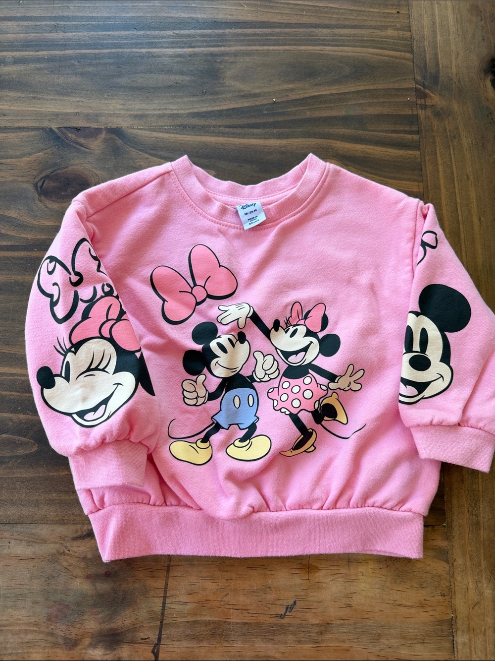 Old Navy Pink Minnie & Mickey Crewneck Sweatshirt